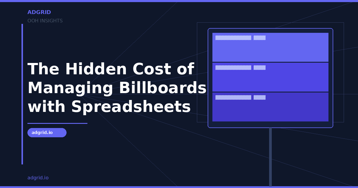 The Hidden Cost of Managing Billboards with Spreadsheets