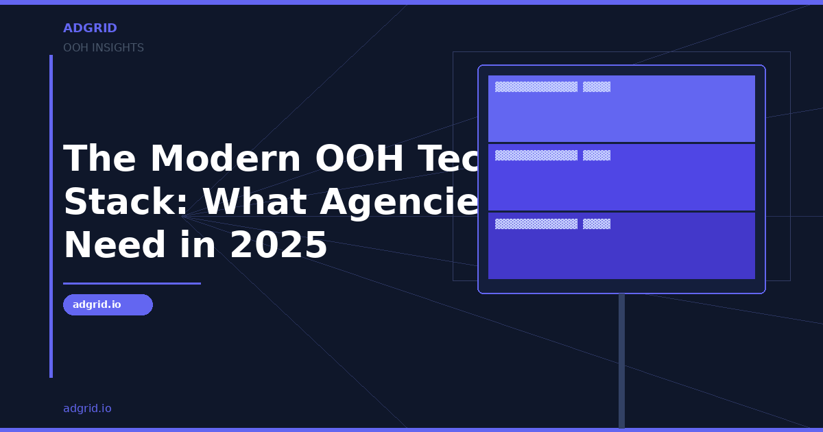 The Modern OOH Tech Stack: What Agencies Need in 2025