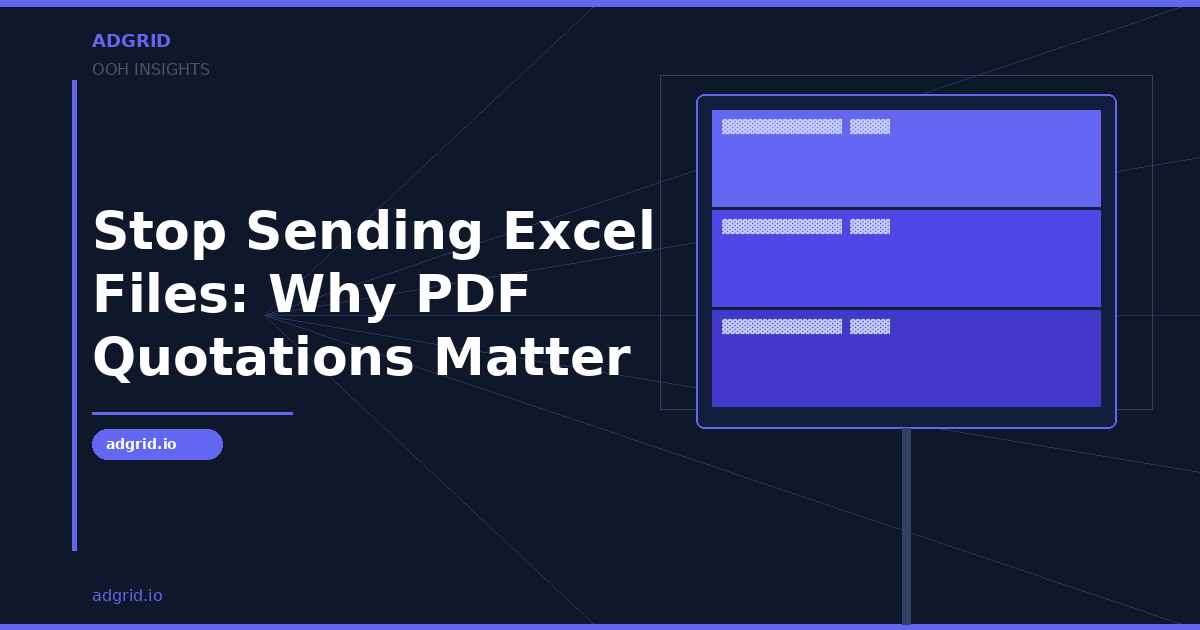 Stop Sending Excel Files: Why PDF Quotations Matter